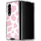 Pink Cow Print Galaxy Z Fold4 5G Clear Case